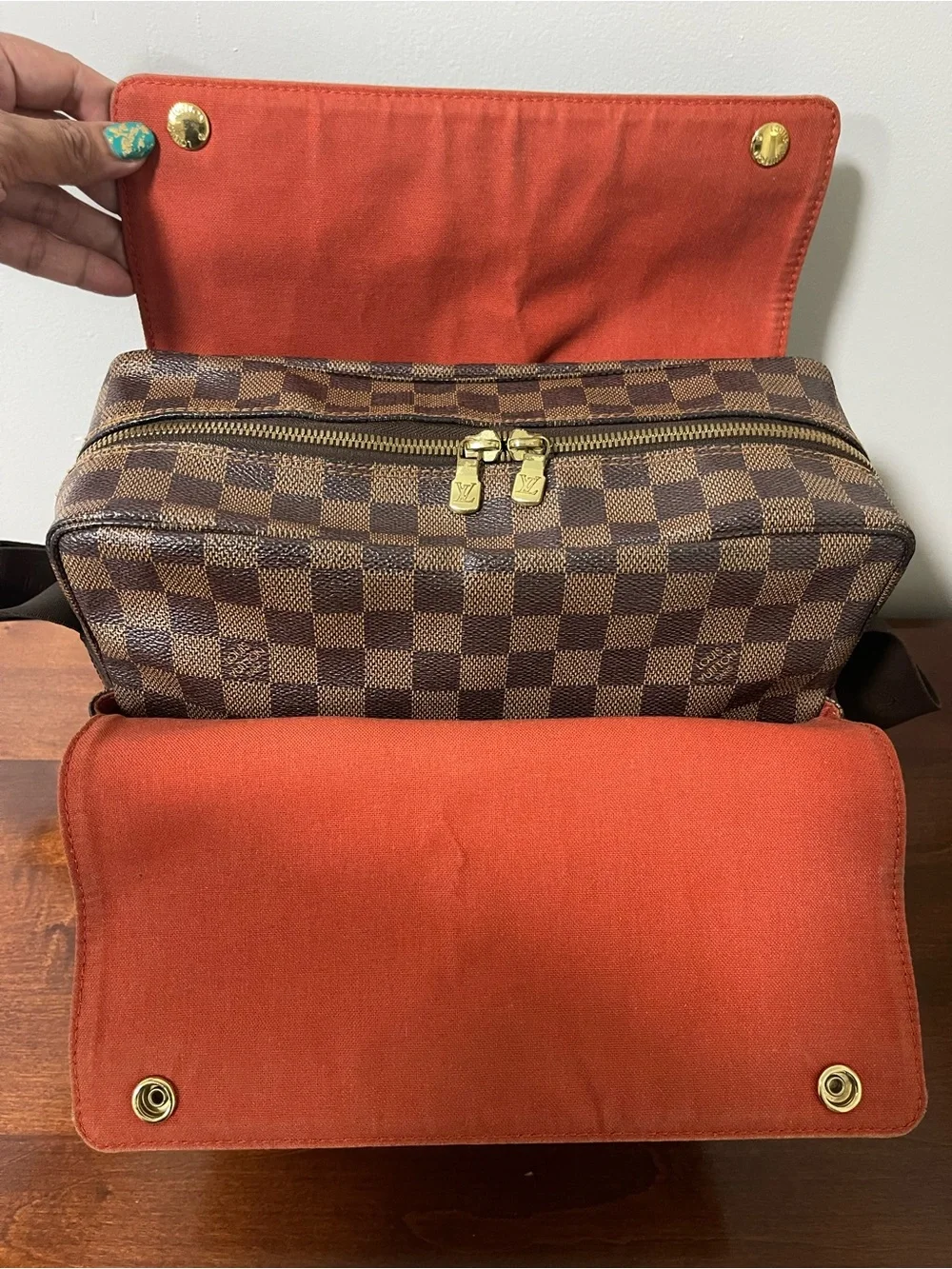 46-26 Preloved Louis Vuitton Naviglio Crossbody Messenger Damiee Ebene